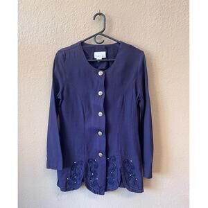 Vintage 1980's purple long sleeve Pride & Joy top size M